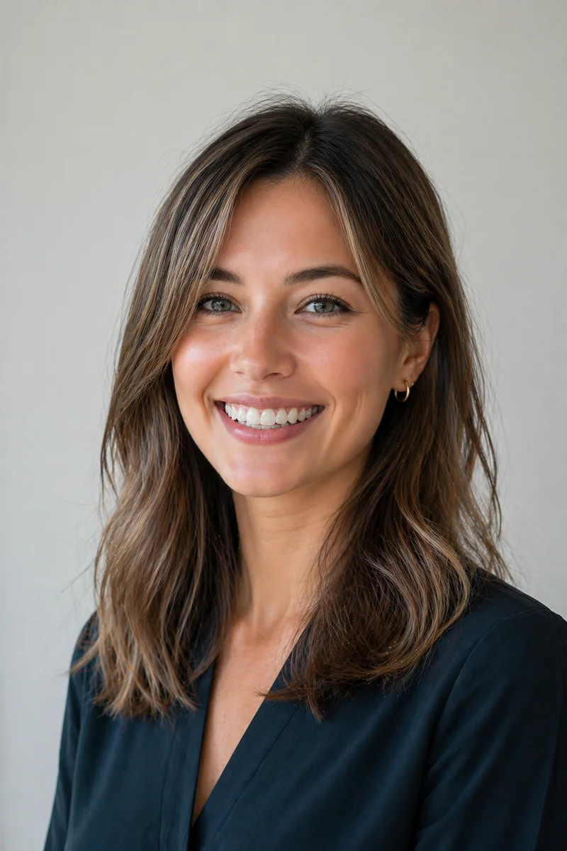 Newortho patient smiling with clear aligners